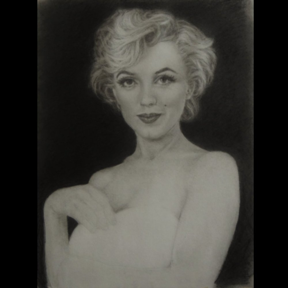 "In Ancient Starlight We Lay In Repose" - Graphite & Charcoal Drawing, Signed
